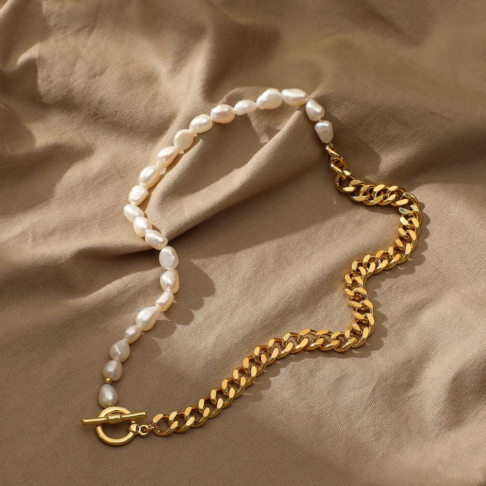 Mason & Madison Co. Half Chain Peral Necklace